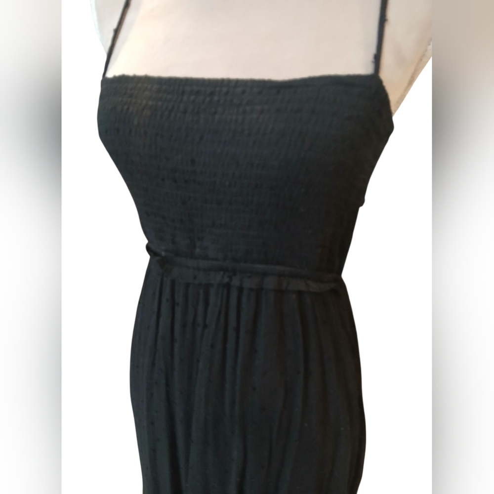 CBrand Open Back Thrashed Smocked Maxi Dress Small Textured Dotted Vamp - Picture 11 of 14